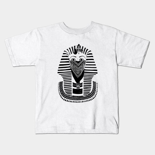 Pharaoh Thug Egyptian Bandana Kids T-Shirt by UNDERGROUNDROOTS